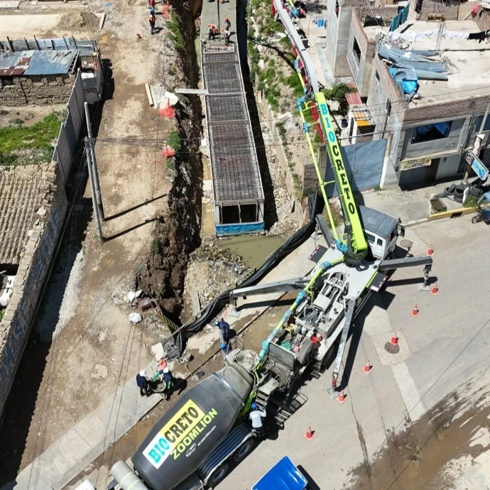 Concreto premezclado en obra civil de infraestructura pública